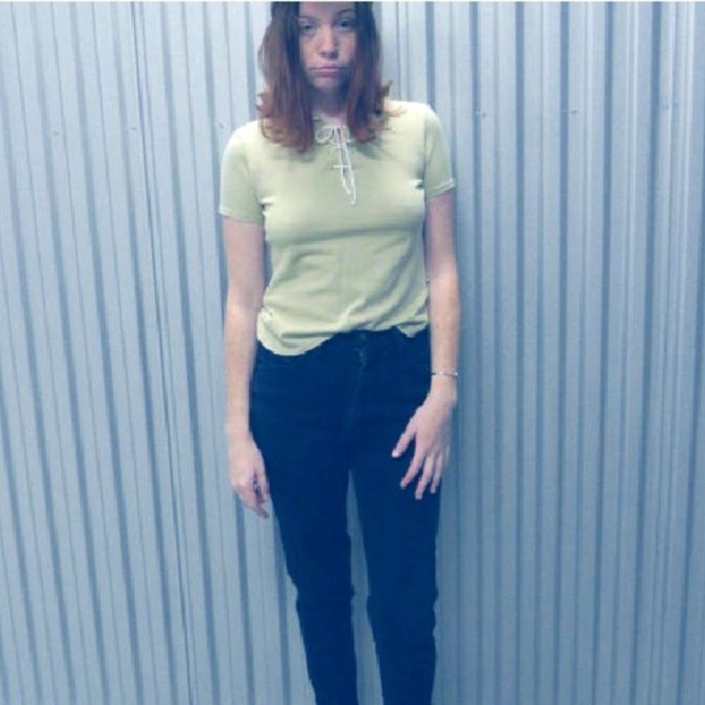 Japanese Presse Tan Lace-Up Shirt